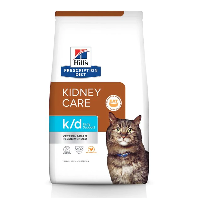 Hill's Prescription Diet k/d Kidney Care Early Support with Chicken Dry Cat Food 3 Hill's Prescription Diet k/d Kidney Care Early Support with Chicken Dry Cat Food
