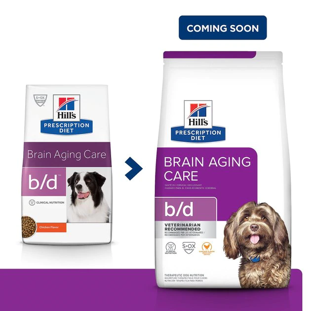 Hill's Prescription Diet b/d Brain Aging Care Chicken Flavor Dry Dog Food 4 Hill's Prescription Diet b/d Brain Aging Care Chicken Flavor Dry Dog Food - Image 2