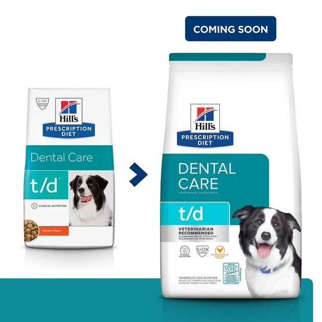 Hill's Prescription Diet t/d Dental Care Chicken Flavor Dry Dog Food 4 Hill's Prescription Diet t/d Dental Care Chicken Flavor Dry Dog Food - Image 2