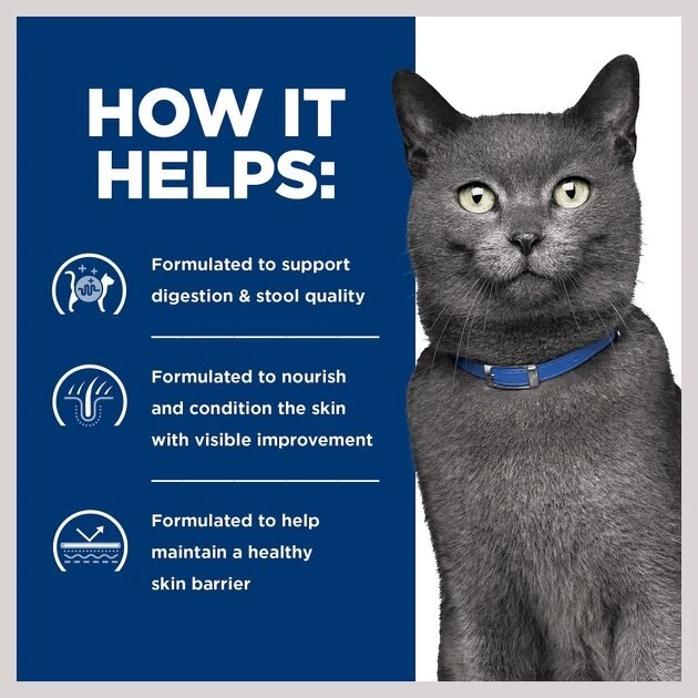 Hill's Prescription Diet d/d Skin/Food Sensitivities Duck & Green Pea Dry Cat Food 7 Hill's Prescription Diet d/d Skin/Food Sensitivities Duck & Green Pea Dry Cat Food - Image 5